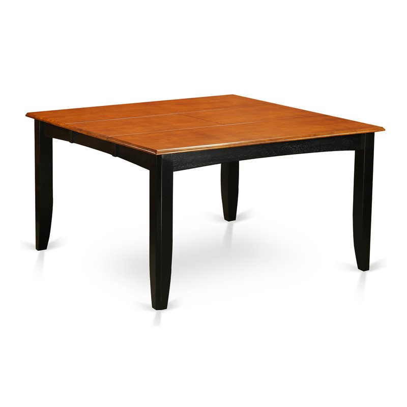East West Furniture Parfait Square Wood Dining Table in Black/Cherry