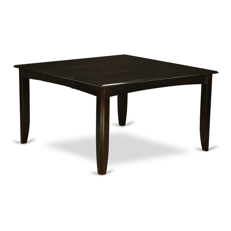 East West Furniture Parfait Square Wood Dining Table in Cappuccino