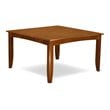East West Furniture Parfait Square Wood Dining Table in Saddle Brown