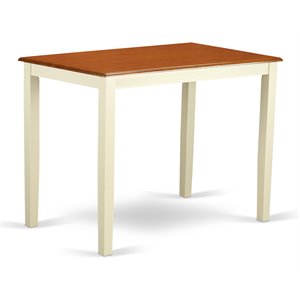 east west furniture yarmouth wood counter height table in cream/cherry