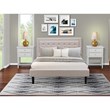 East West Furniture 3-piece Wood Fannin Queen Bedroom Set in Mist Beige