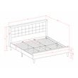 East West Furniture 2-piece Wood Fannin King Bedroom Set in Black/Denim Blue