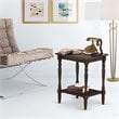 East West Furniture Bedford Wood End Table with Open Storage in Jacobean Brown