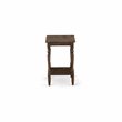 East West Furniture Bedford Wood End Table with Open Storage in Jacobean Brown