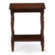 East West Furniture Bedford Wood End Table w/ Open Storage in Antique Mahogany