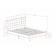East West Furniture 2-piece Wood Platform Bedroom Set in Beige/Jacobean