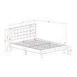 East West Furniture 2-piece Wood Platform Full Bedroom Set in Mist Beige/Cream