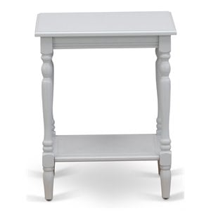 East West Furniture Bedford Wood End Table with Open Storage in Urban Gray