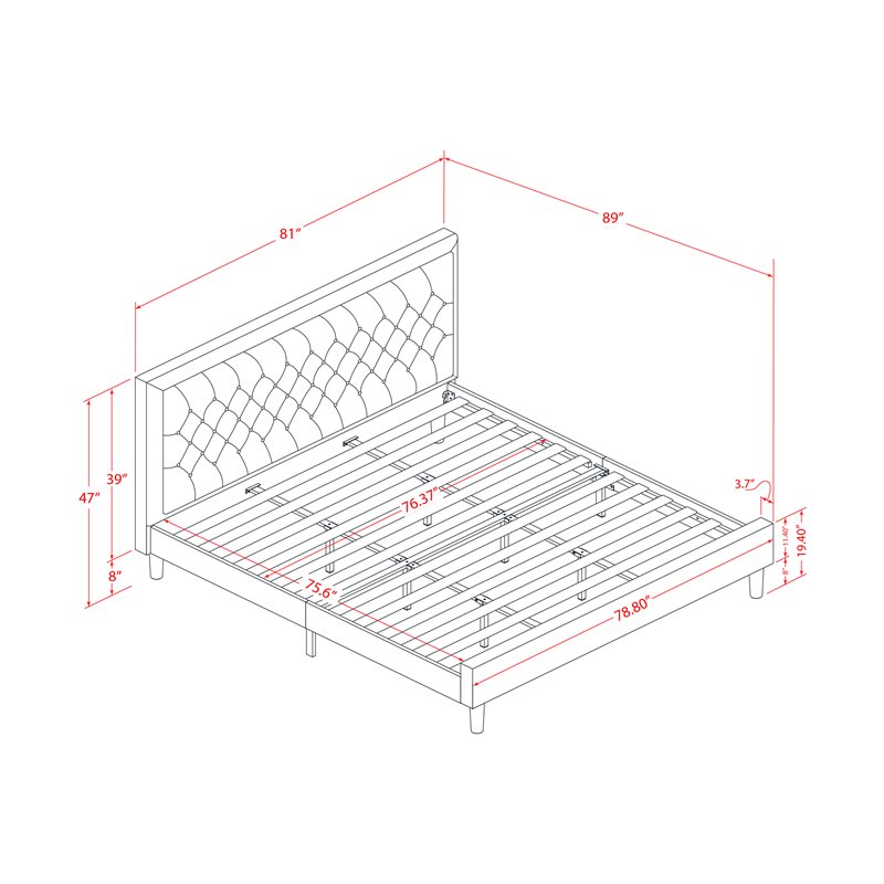 East West Furniture 2-piece Wood King Bedroom Set in Dark Khaki Brown/Cream