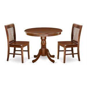 East West Furniture Antique 5-piece Traditional Wood Dining Set in Mahogany