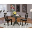 East West Furniture Antique 3-piece Dining Set with Small Table in Cappuccino
