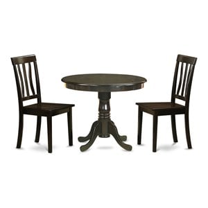 East West Furniture Antique 3-piece Traditional Wood Kitchen Set in Cappuccino