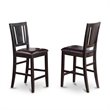 East West Furniture Buckland 3-piece Dining Table and Stools Dining Set in Black
