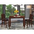 East West Furniture Buckland 3-piece Wood Counter Height Kitchen Set in Mahogany