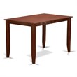 East West Furniture Buckland 3-piece Wood Counter Height Kitchen Set in Mahogany