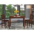 East West Furniture Buckland 3-piece Counter Height Pub Table Set in Mahogany