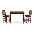 East West Furniture Buckland 3-piece Counter Height Pub Table Set in Mahogany