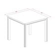 East West Furniture Cafe 3-piece Counter Height Dining Set with 2 Stools in Oak