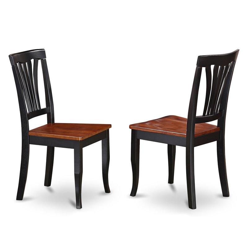 East West Furniture Antique 3-piece Wood Dining Set in Black/Cherry