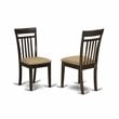 East West Furniture Antique 3-piece Dining Set with Fabric Seat in Cappuccino