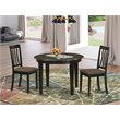 East West Furniture Boston 3-piece Small Dining Table & Chair Set in Cappuccino