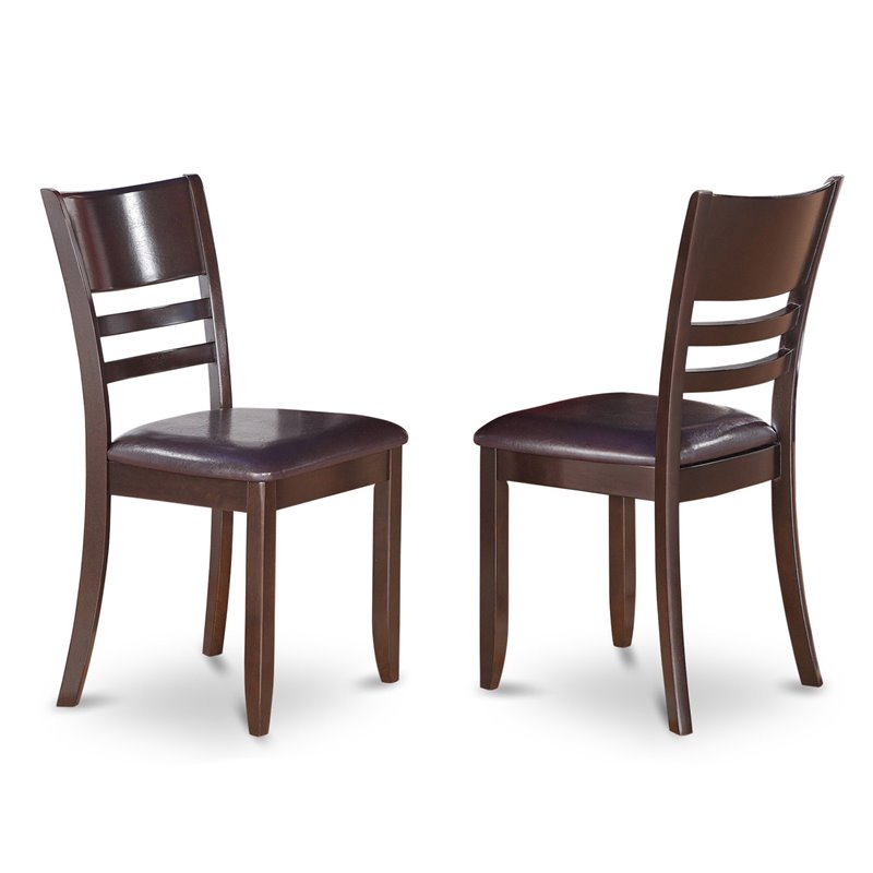 East West Furniture Boston 3-piece Small Kitchen Table & Chairs in Cappuccino