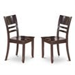 East West Furniture Boston 3-piece Wood Kitchen Table & Chairs in Cappuccino
