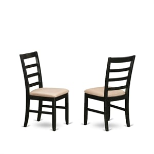 East West Furniture Parfait 38&quot Fabric Dining Chairs in Cappuccino (Set of 2)
