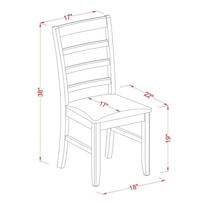 East West Furniture Parfait 38