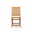 East West Furniture Wood Patio Dining Chairs in Natural Oil (Set of 2)