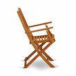 East West Furniture Beasley Wood Patio Dining Chairs in Natural Oil (Set of 2)