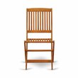East West Furniture Cameron Patio Dining Chairs in Natural Oil (Set of 2)