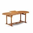 East West Furniture Beasley Wood Patio Dining Table in Natural Oil