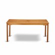 East West Furniture Cameron Rectangular Wood Patio Dining Table in Natural Oil
