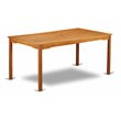 East West Furniture Cameron Rectangular Wood Patio Dining Table in Natural Oil