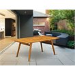 East West Furniture Traditional Wood Patio Dining Table in Natural Oil