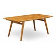 East West Furniture Traditional Wood Patio Dining Table in Natural Oil