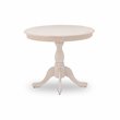 East West Furniture Antique Wood Dining Table with Pedestal Legs in Cream