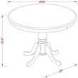 East West Furniture Antique Wood Dining Table with Pedestal Legs in Oak