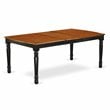 East West Furniture Dover Wood Butterfly Leaf Dining Table in Black/Cherry