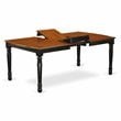 East West Furniture Dover Wood Butterfly Leaf Dining Table in Black/Cherry