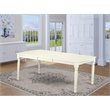 East West Furniture Dover Wood Butterfly Leaf Dining Table in Linen White