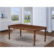 East West Furniture Dover Wood Butterfly Leaf Dining Table in Mahogany