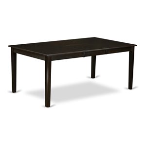 East West Furniture Henley Rectangular Wood Dining Table in Cappuccino