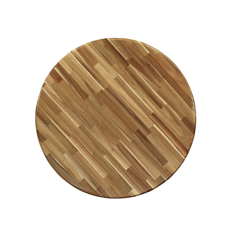 East West Furniture Antique Round Acacia Wood Dining Table in Natural