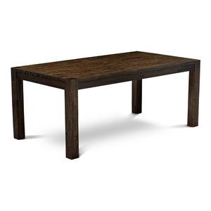 East West Furniture Lismore Rectangular Wood Dining Table in Jacobean Brown