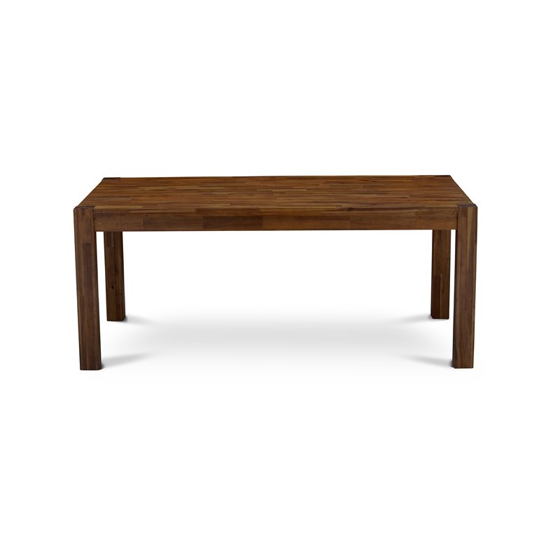 East West Furniture Lismore Rectangular Wood Dining Table in Walnut