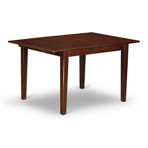 East West Furniture Milan Rectangular Wood Dining Table in Mahogany
