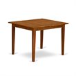 East West Furniture Milan Rectangular Wood Dining Table in Saddle Brown