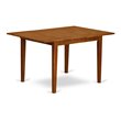 East West Furniture Milan Rectangular Wood Dining Table in Saddle Brown